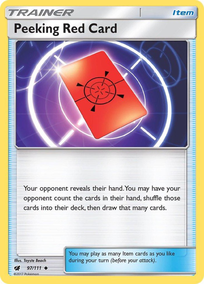 Carte Pokémon: Peeking Red Card [Coup d'Œil au Carton Rouge]