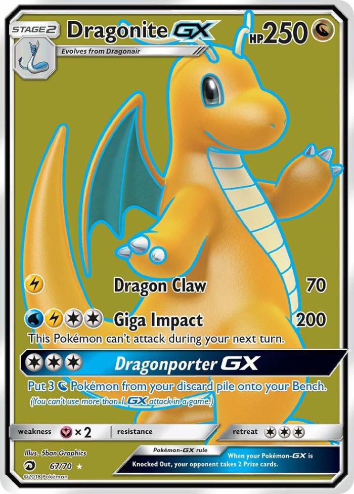 Carte Pokémon: Dragonite GX [Dracolosse GX]