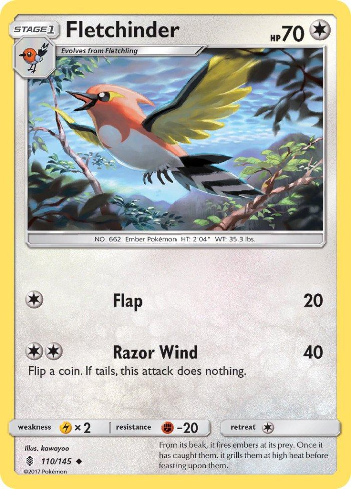 Carte Pokémon: Fletchinder [Braisillon]