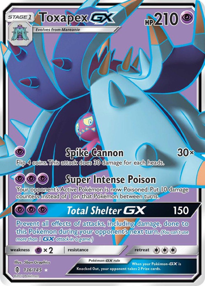 Carte Pokémon: Toxapex GX [Prédastérie GX]