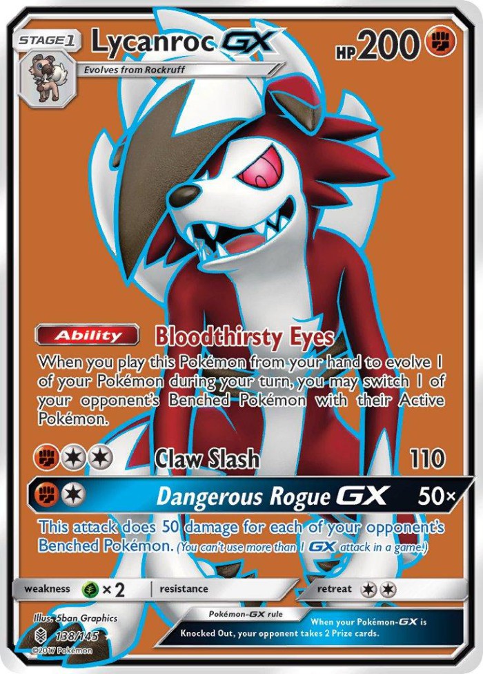 Carte Pokémon: Lycanroc GX [Lougaroc GX]