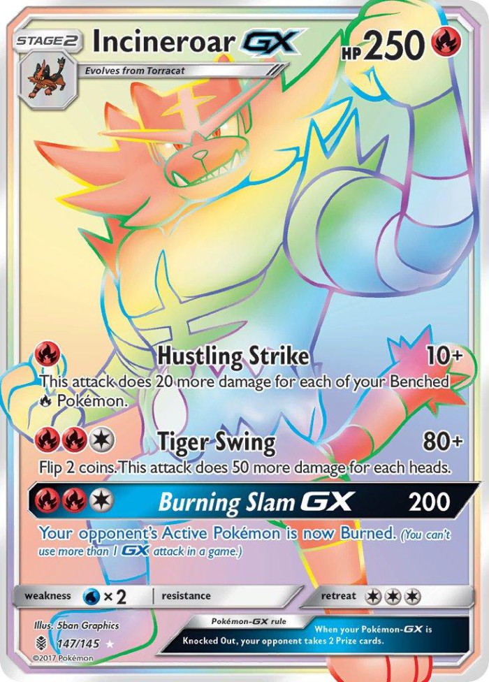 Carte Pokémon: Incineroar GX [Félinferno GX]