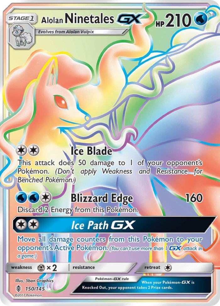 Carte Pokémon: Alolan Ninetales GX [Feunard d'Alola GX]