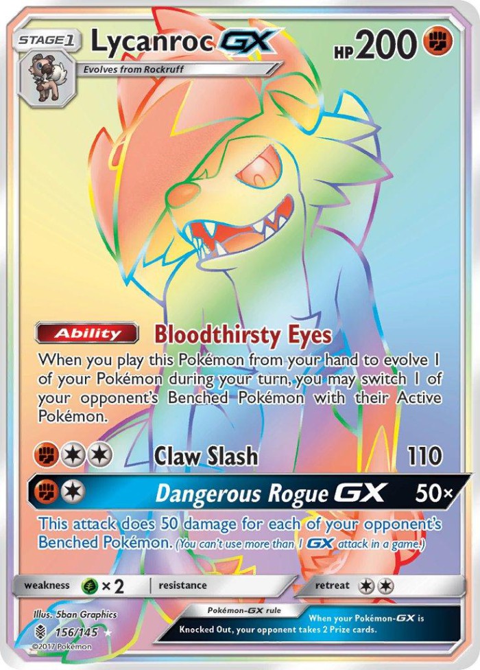 Carte Pokémon: Lycanroc GX [Lougaroc GX]