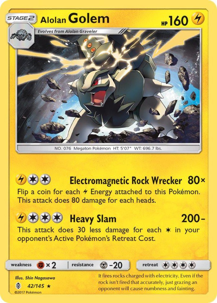 Carte Pokémon: Alolan Golem [Grolem d'Alola]