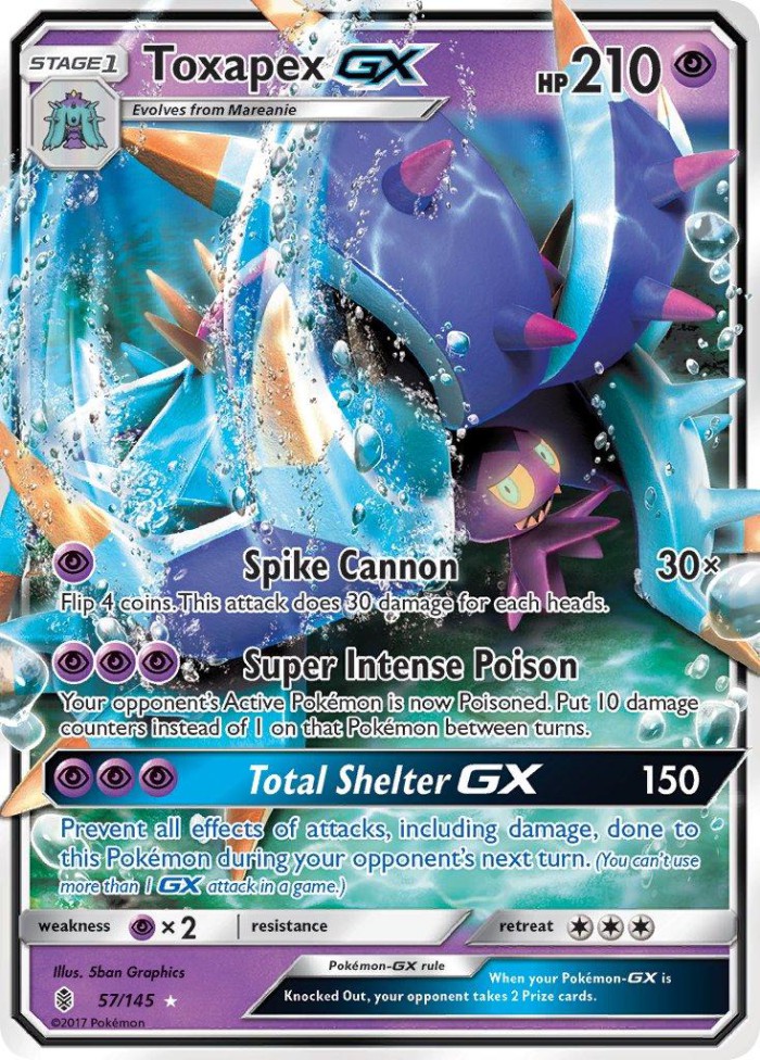 Carte Pokémon: Toxapex GX [Prédastérie GX]