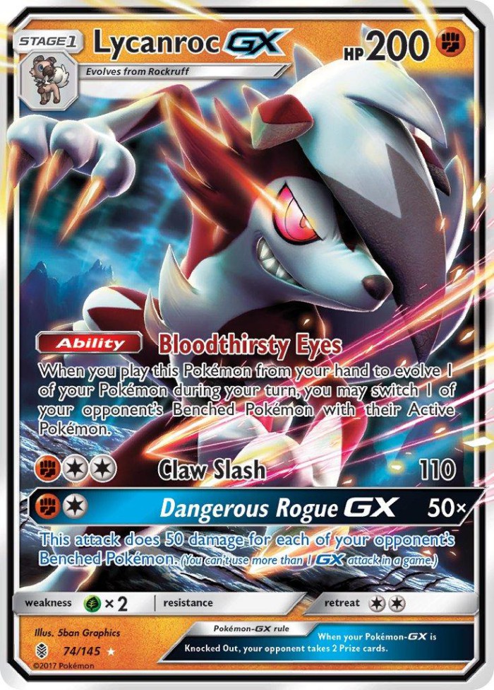 Carte Pokémon: Lycanroc GX [Lougaroc GX]