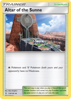 Carte Pokémon: Altar of the Sunne