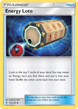 Carte Pokémon: Energy Loto