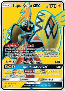 Carte Pokémon: Tapu Koko GX