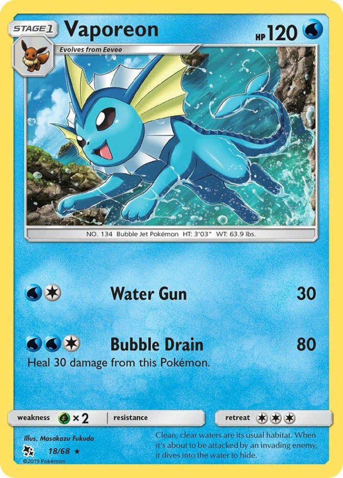 Carte Pokémon: Vaporeon [Aquali]