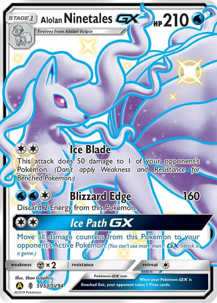 Carte Pokémon: Alolan Ninetales GX [Feunard d'Alola GX]