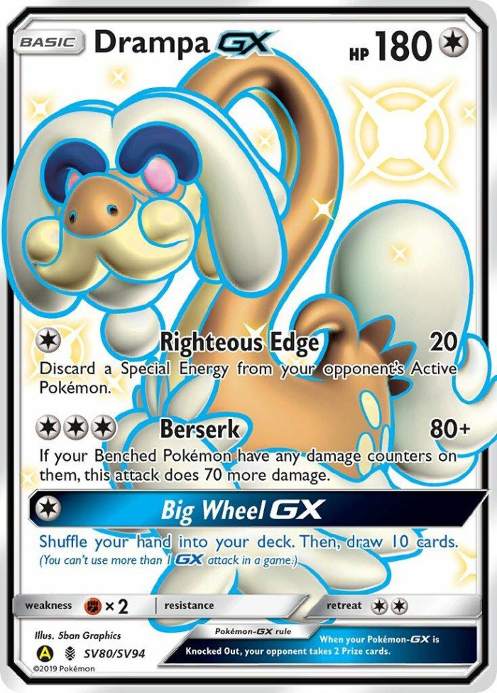 Carte Pokémon: Drampa GX [Draïeul GX]