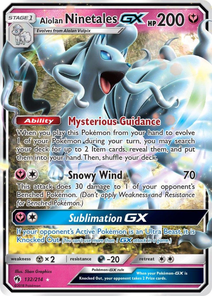 Carte Pokémon: Alolan Ninetales GX [Feunard d'Alola GX]