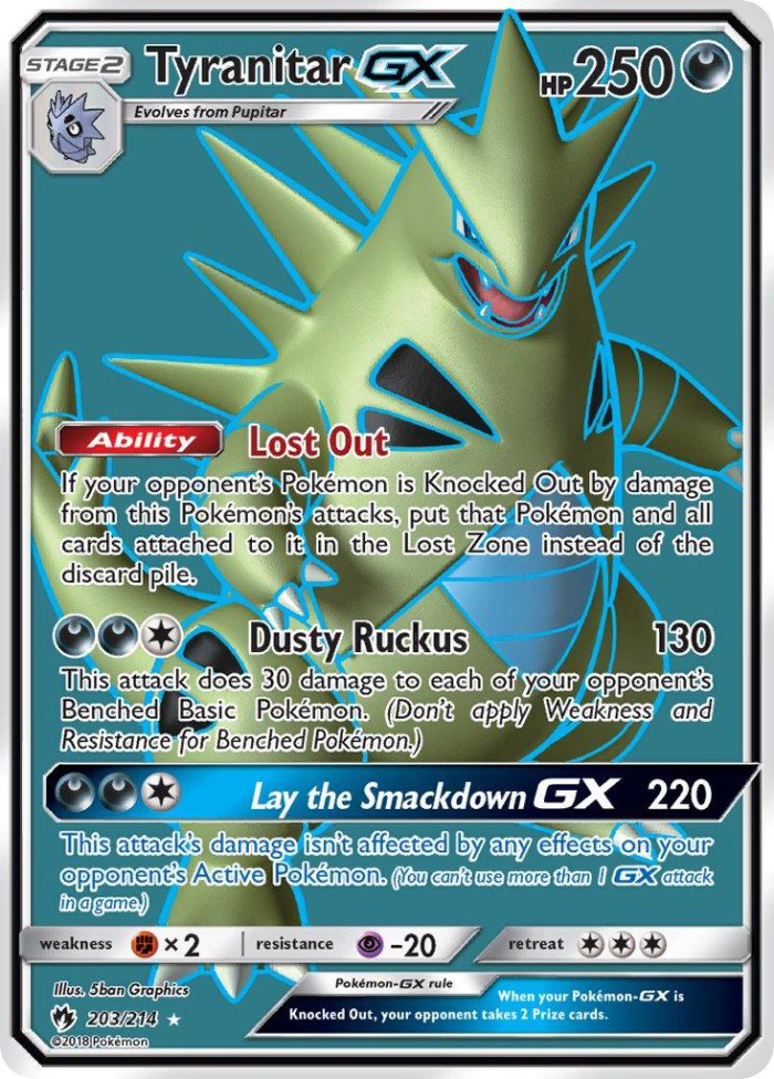 Carte Pokémon: Tyranitar GX [Tyranocif GX]