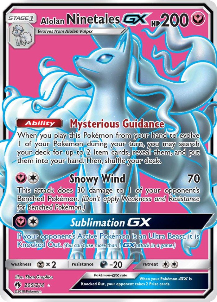 Carte Pokémon: Alolan Ninetales GX [Feunard d'Alola GX]