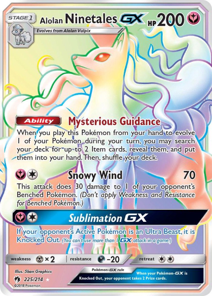 Carte Pokémon: Alolan Ninetales GX [Feunard d'Alola GX]