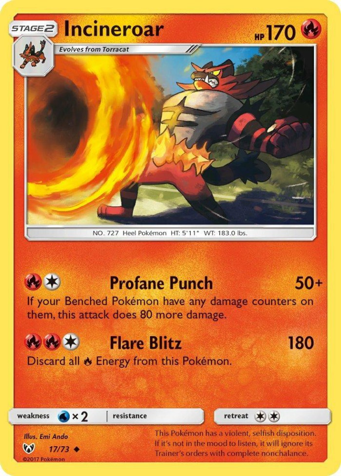 Carte Pokémon: Incineroar [Félinferno]