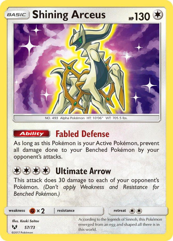 Carte Pokémon: Shining Arceus [Arceus Brillant]