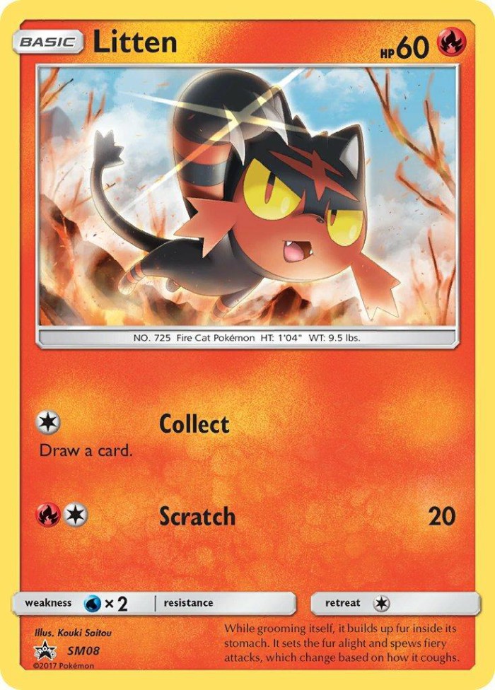 Carte Pokémon: Litten [Flamiaou]