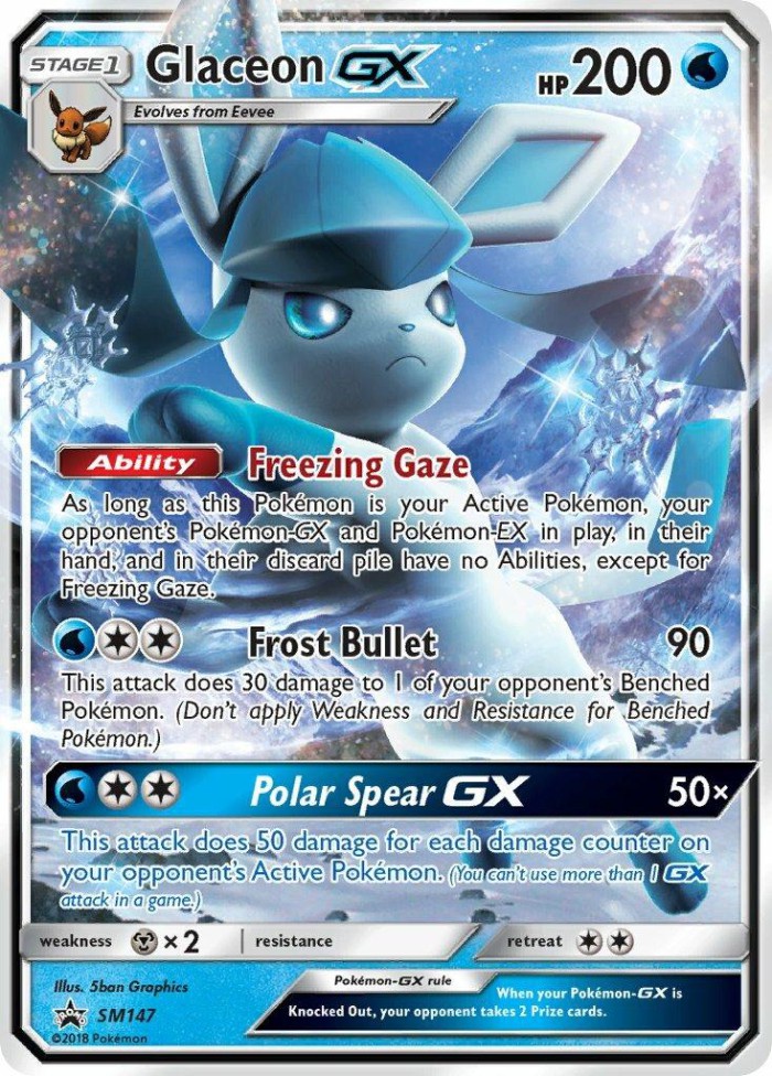 Carte Pokémon: Glaceon GX [Givrali GX]