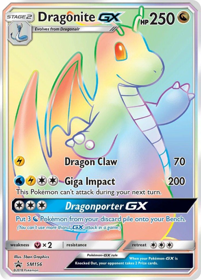 Carte Pokémon: Dragonite GX [Dracolosse GX]