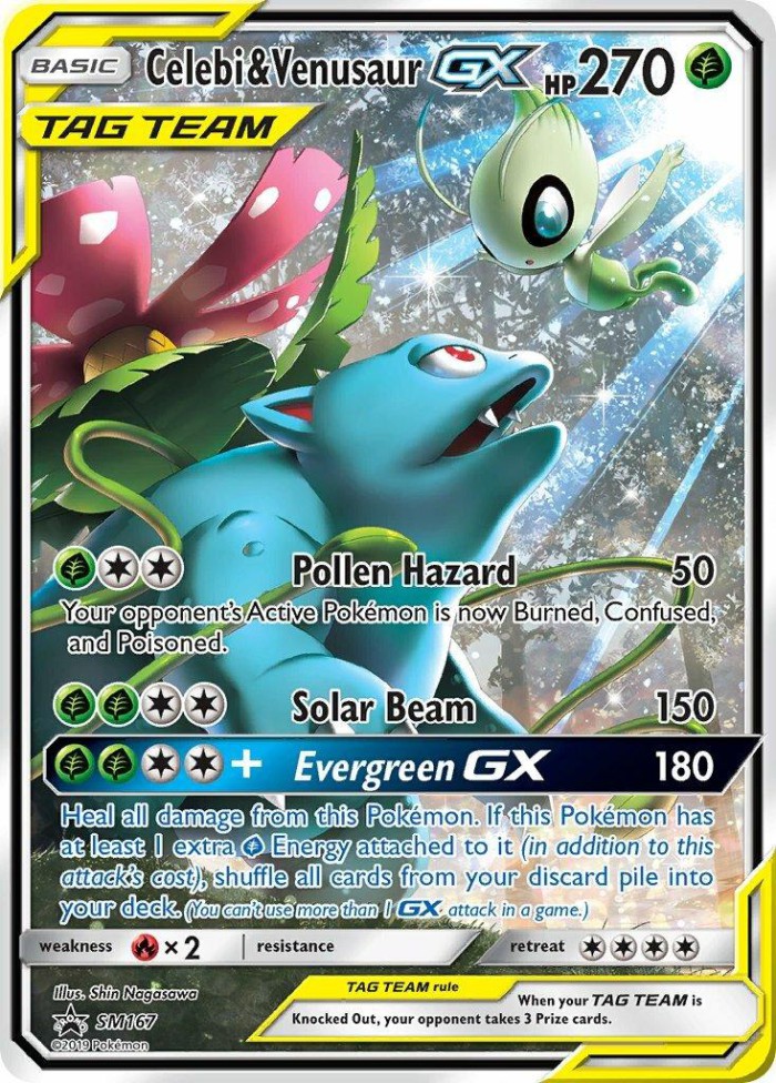 Carte Pokémon: Celebi & Venusaur GX [Celebi et Florizarre GX]