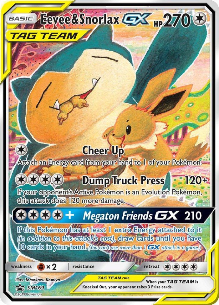 Carte Pokémon: Eevee & Snorlax GX [Évoli et Ronflex GX]