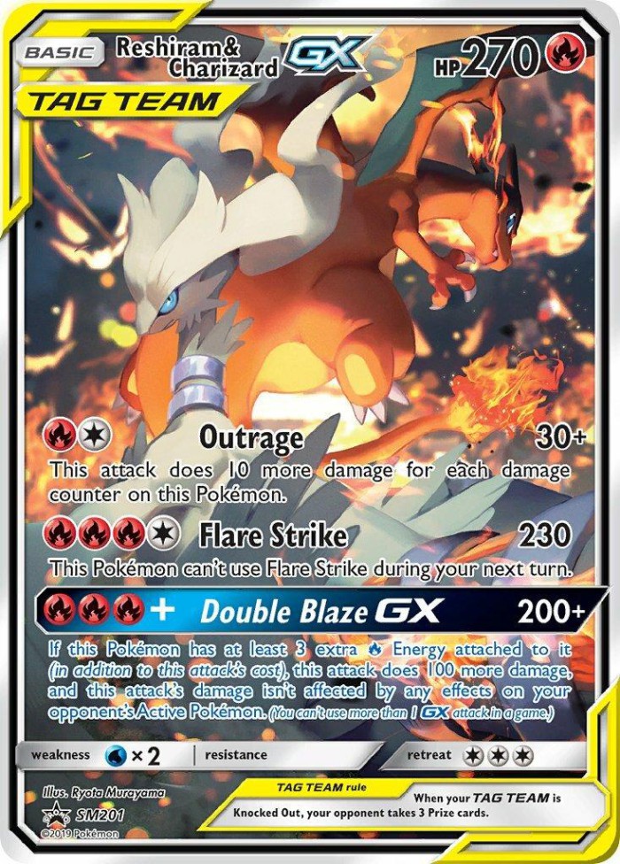 Carte Pokémon: Reshiram & Charizard GX [Reshiram et Dracaufeu GX]