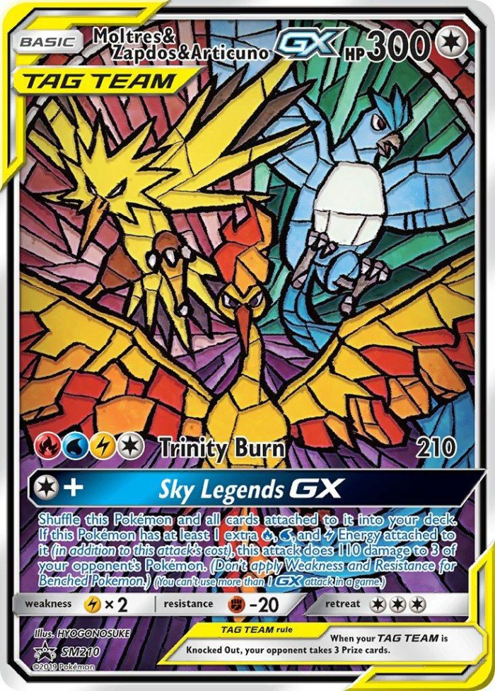 Carte Pokémon: Moltres & Zapdos & Articuno GX [Sulfura, Électhor et Artikodin GX]