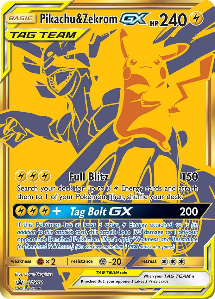 Carte Pokémon: Pikachu & Zekrom GX [Pikachu et Zekrom GX]