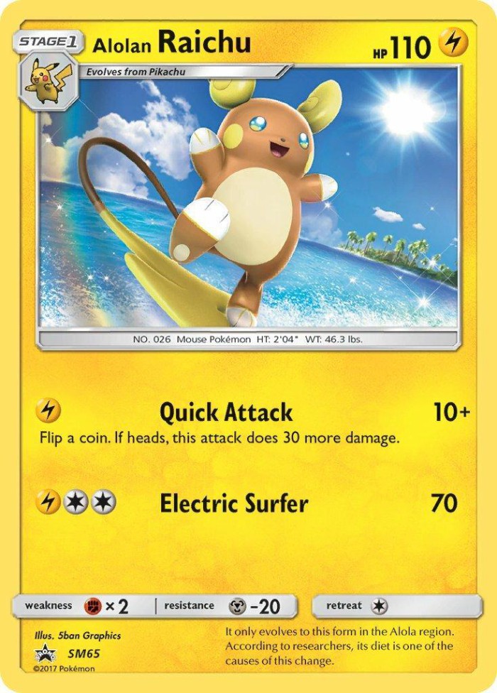 Carte Pokémon: Alolan Raichu [Raichu d'Alola]