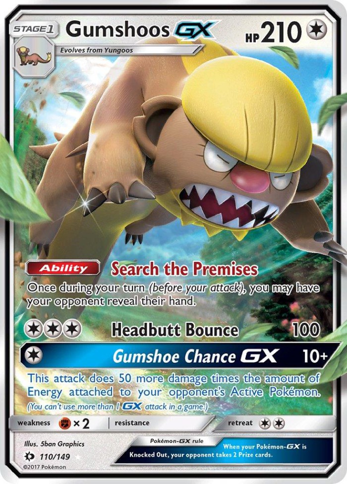 Carte Pokémon: Gumshoos GX [Argouste GX]