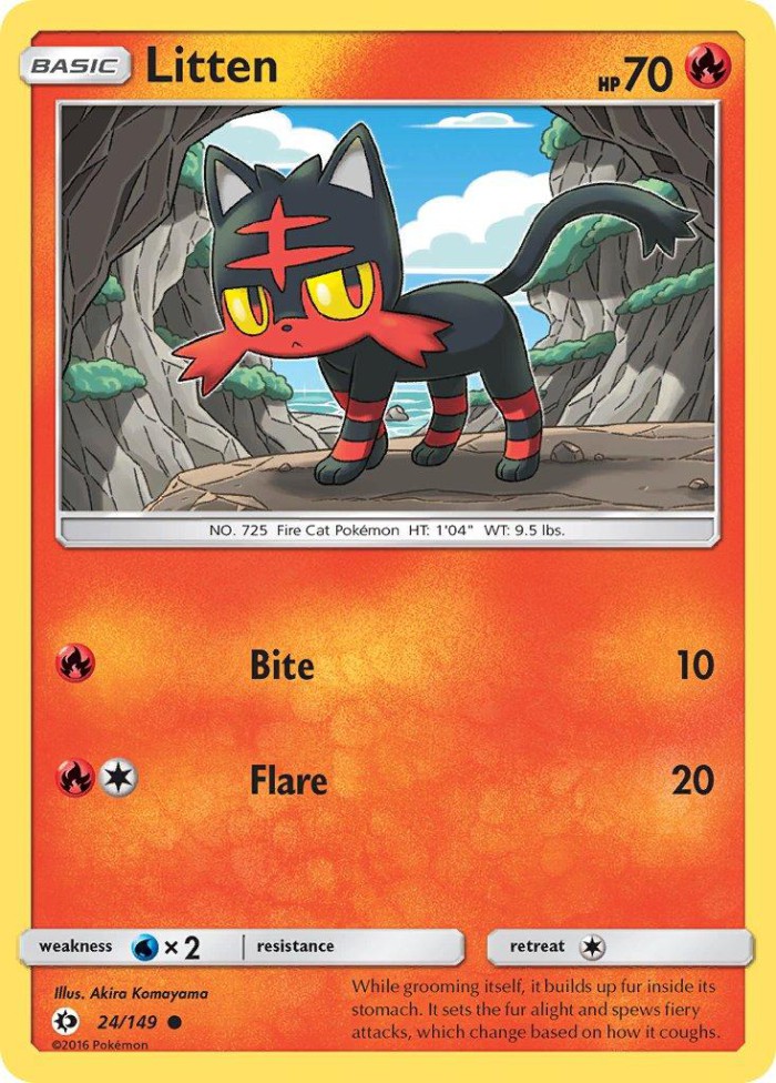 Carte Pokémon: Litten [Flamiaou]