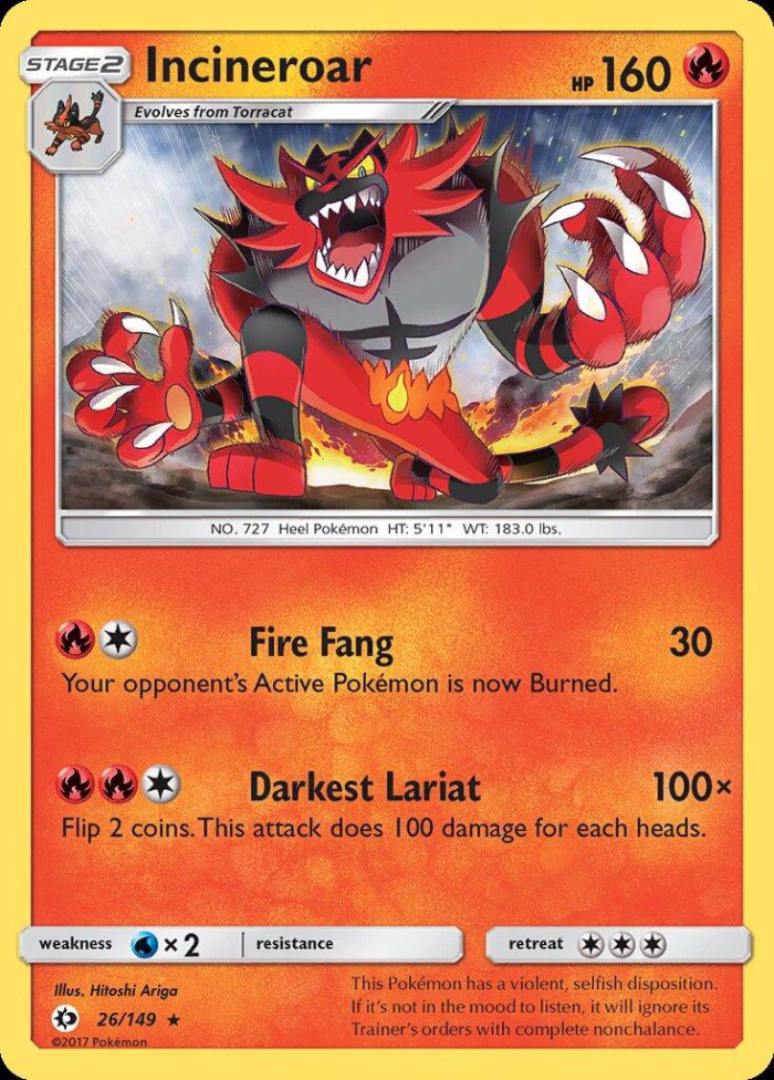 Carte Pokémon: Incineroar [Félinferno]