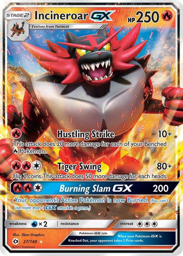 Carte Pokémon: Incineroar GX [Félinferno GX]