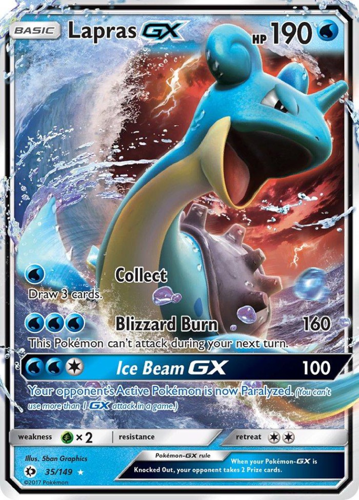 Carte Pokémon: Lapras GX [Lokhlass GX]