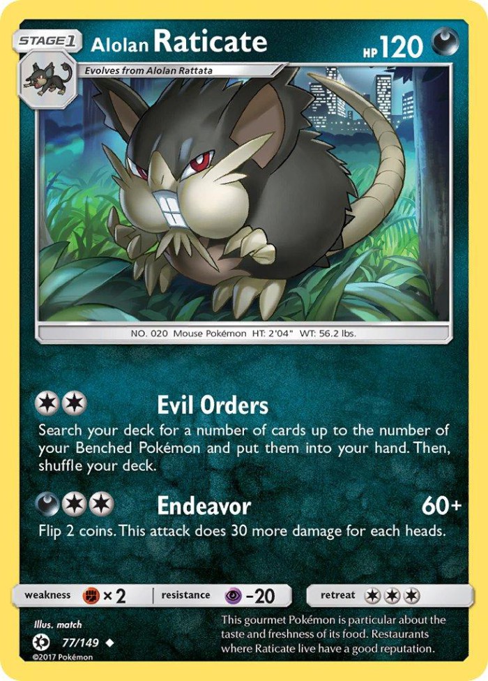 Carte Pokémon: Alolan Raticate [Rattatac d'Alola]