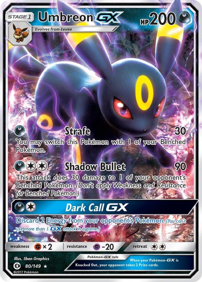 Carte Pokémon: Umbreon GX [Noctali GX]