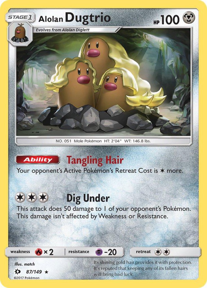 Carte Pokémon: Alolan Dugtrio [Triopikeur d'Alola]