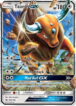 Carte Pokémon: Tauros GX