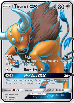 Carte Pokémon: Tauros GX