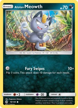 Carte Pokémon: Alolan Meowth