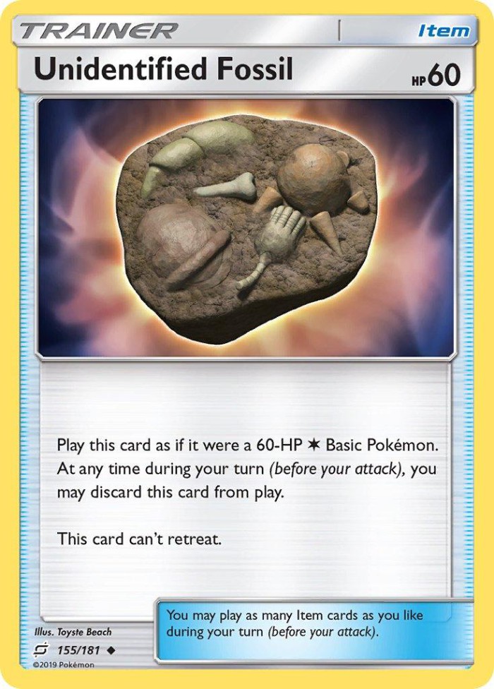 Carte Pokémon: Unidentified Fossil [Fossile Inconnu]