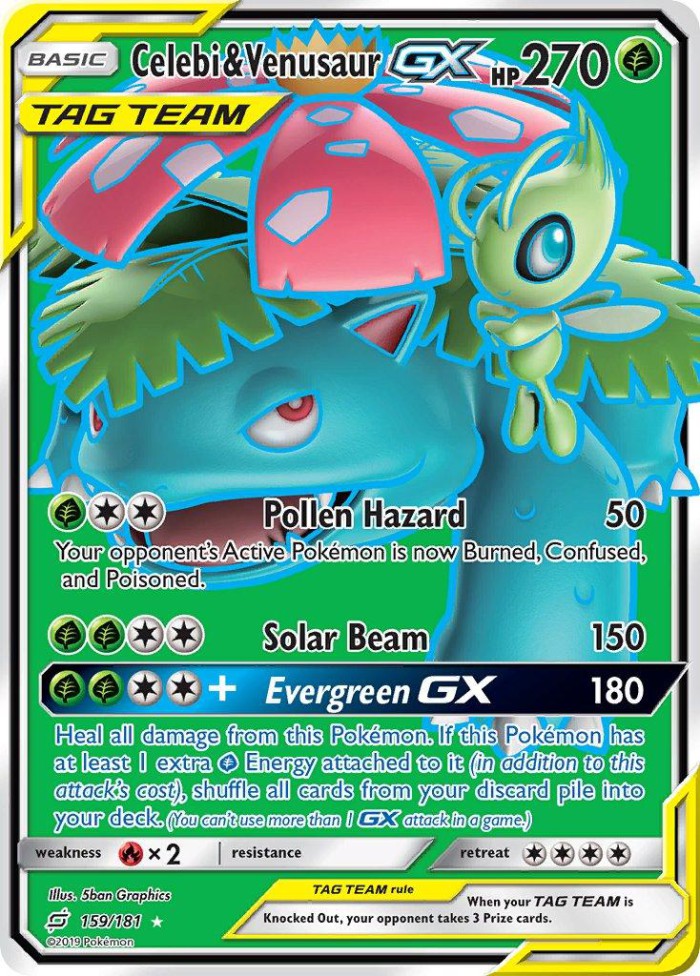 Carte Pokémon: Celebi & Venusaur GX [Celebi et Florizarre GX]