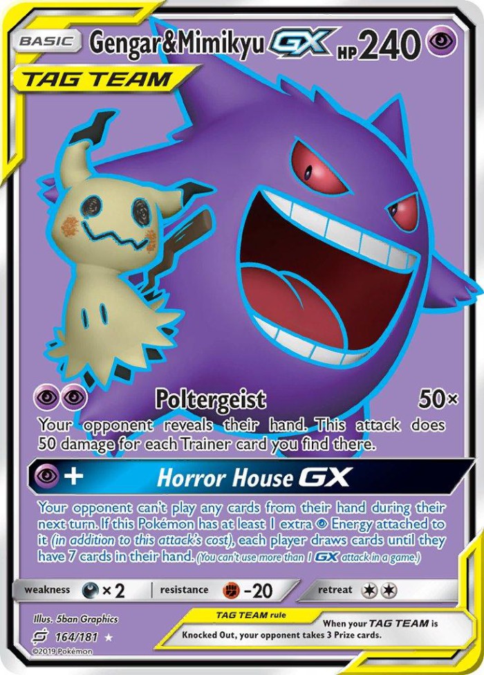 Carte Pokémon: Gengar & Mimikyu GX [Ectoplasma et Mimiqui GX]