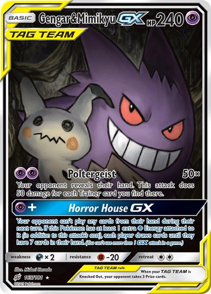 Carte Pokémon: Gengar & Mimikyu GX [Ectoplasma et Mimiqui GX]