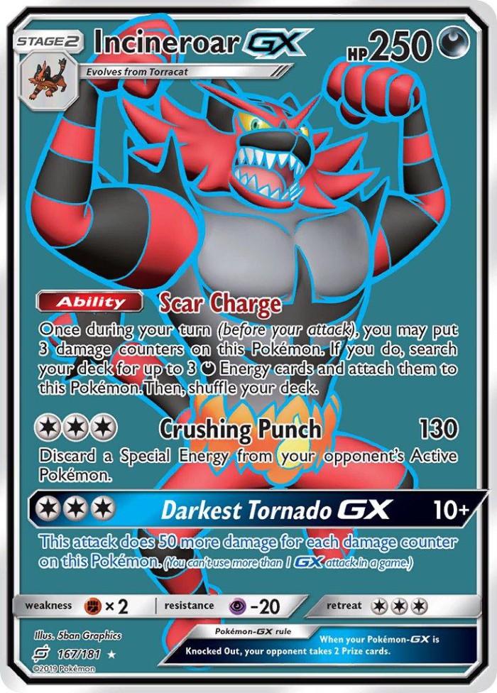 Carte Pokémon: Incineroar GX [Félinferno GX]