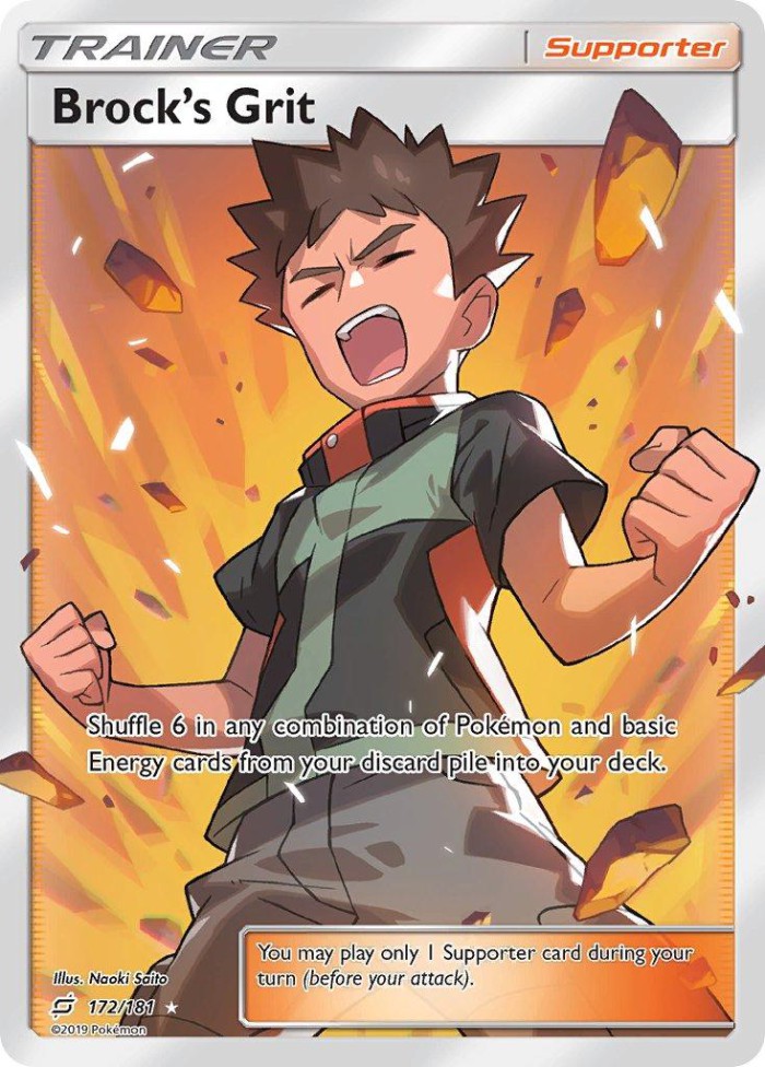 Carte Pokémon: Brock's Grit [Vaillance de Pierre]