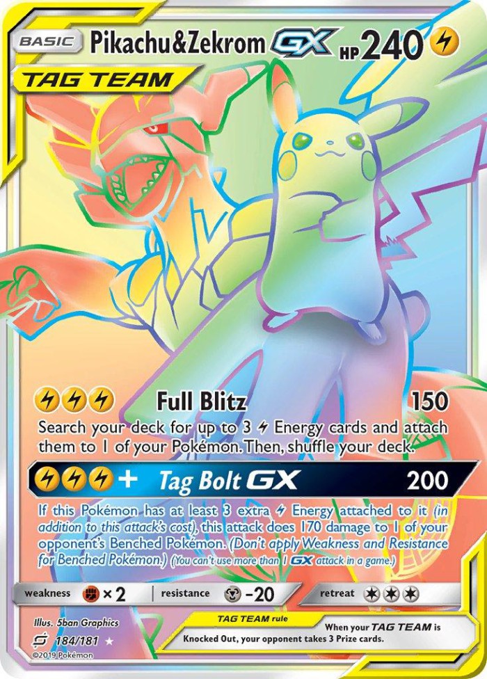 Carte Pokémon: Pikachu & Zekrom GX [Pikachu et Zekrom GX]